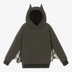 Wauw Capow Grey & Silver Cotton Bat Hoodie Discount
