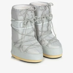 Moon Boot Grey & White Icon Snow Boots Best