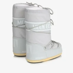 Moon Boot Grey & White Icon Snow Boots Best