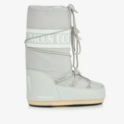 Moon Boot Grey & White Icon Snow Boots Best