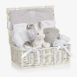 English Trousseau Grey & White Baby Gift Hamper