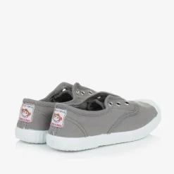Pisamonas Grey Canvas Slip-On Trainers Outlet