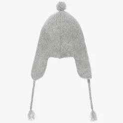 Bonpoint Grey Cashmere Knit Hat Hot