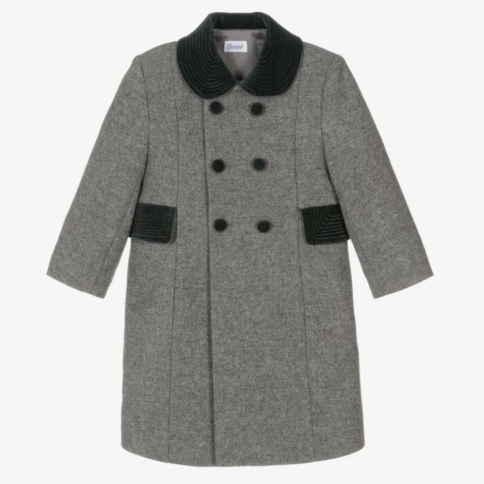 Ancar Grey Classic Wool Coat
