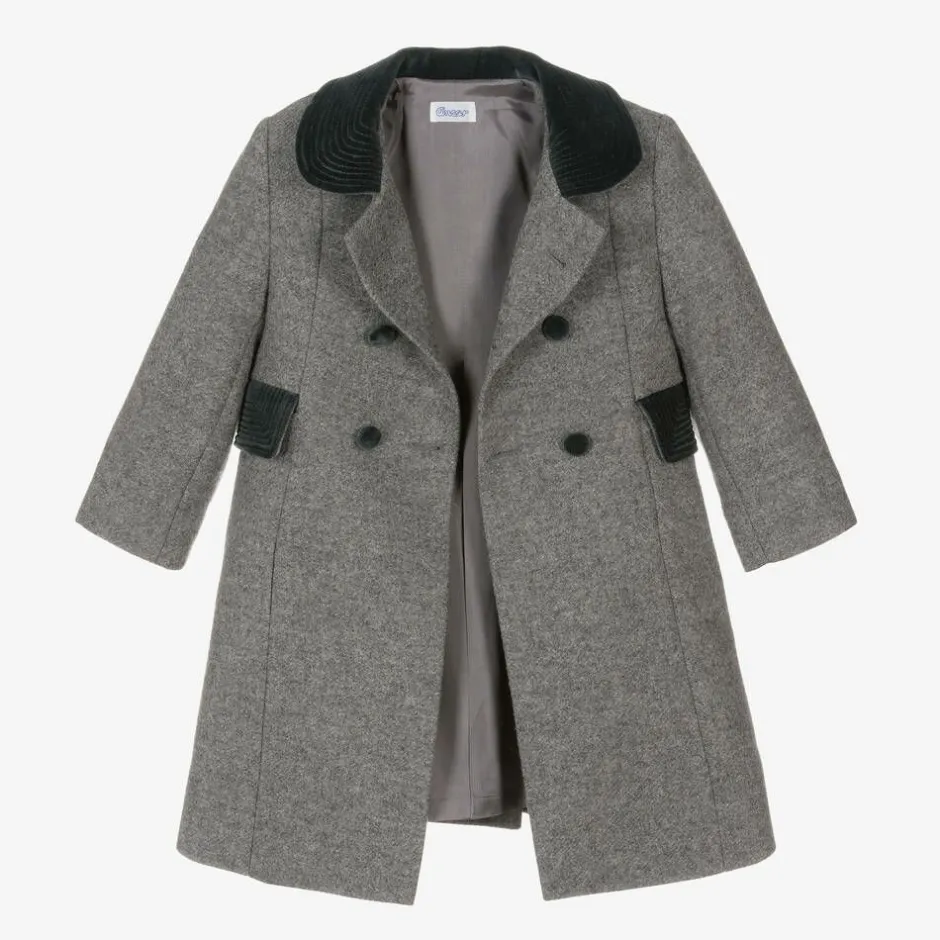 Ancar Grey Classic Wool Coat