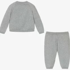Versace Grey Cotton & Cashmere Baby Trouser Gift Set Clearance