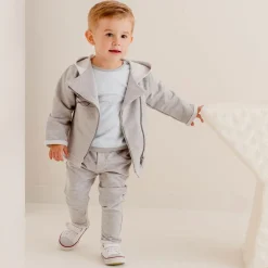 Sofija Grey Cotton Baby Trouser Set Best