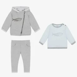 Sofija Grey Cotton Baby Trouser Set Best