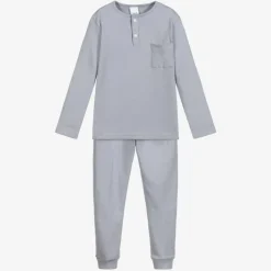 Babidu Grey Cotton Jersey Pyjamas New