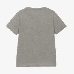 Versace Grey Cotton Logo T-Shirt