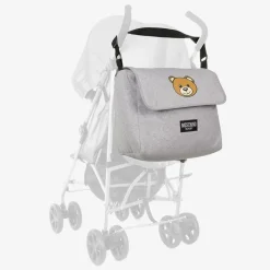 Moschino Baby Grey Cotton Teddy Bear Changing Bag (49cm) Outlet