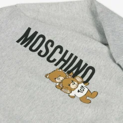 Moschino Kid-Teen Grey Cotton Teddy Bear Sweatshirt Online
