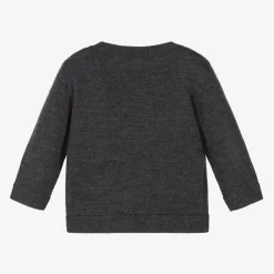 Bonpoint Grey Embroidered Wool Sweater Online