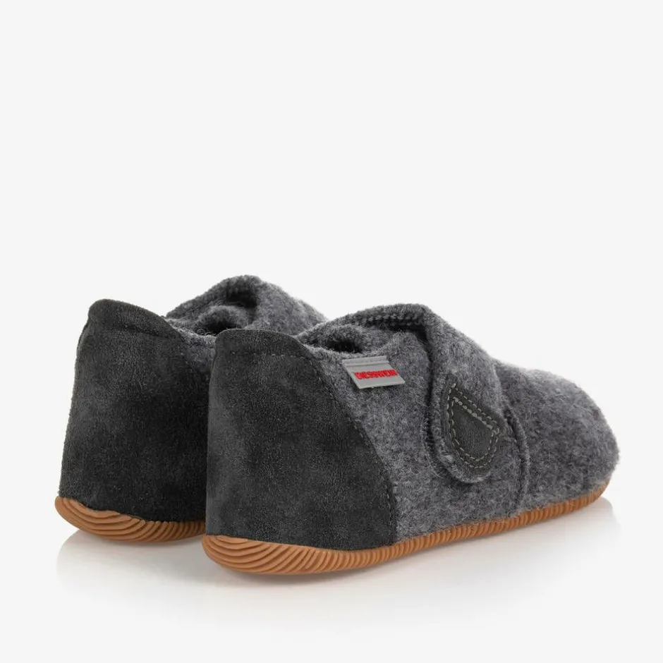Giesswein Grey Felted Wool Slippers Clearance