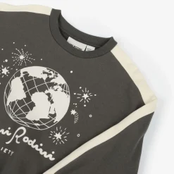 Mini Rodini Grey Graphic Organic Cotton Sweatshirt