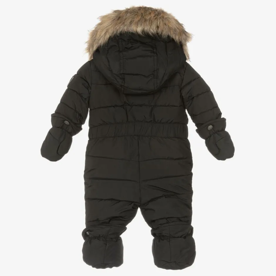 Deux par Deux Grey Hooded Baby Snowsuit Clearance