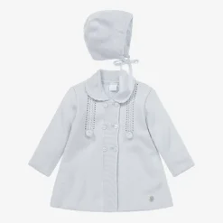 Artesanía Granlei Grey Knitted Coat & Hat Set Clearance