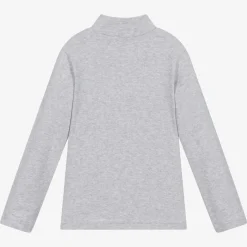 Everything Must Change Grey Marl Cotton Turtleneck Top Sale