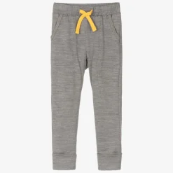 Smalls Merino Grey Marl Merino Wool Slim Joggers Clearance