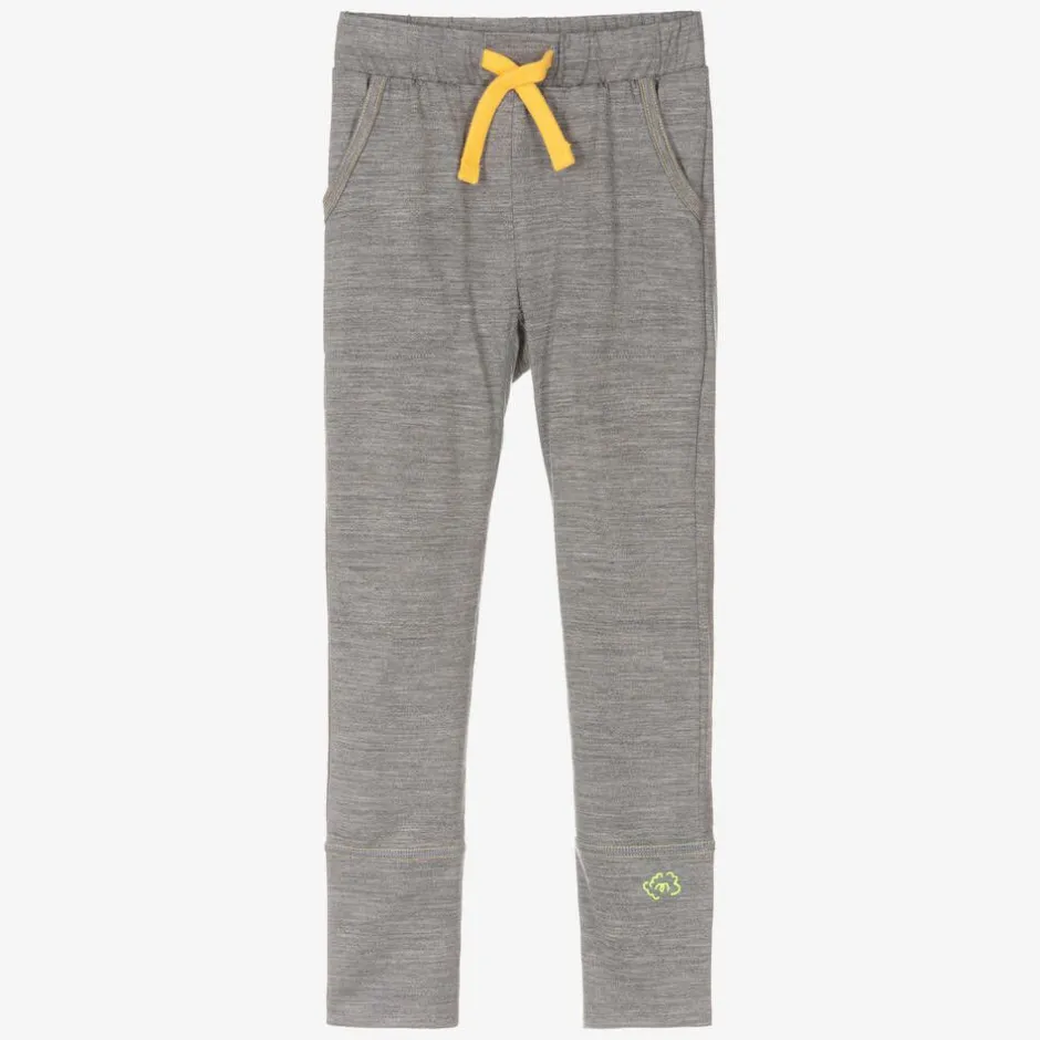 Smalls Merino Grey Marl Merino Wool Slim Joggers Clearance