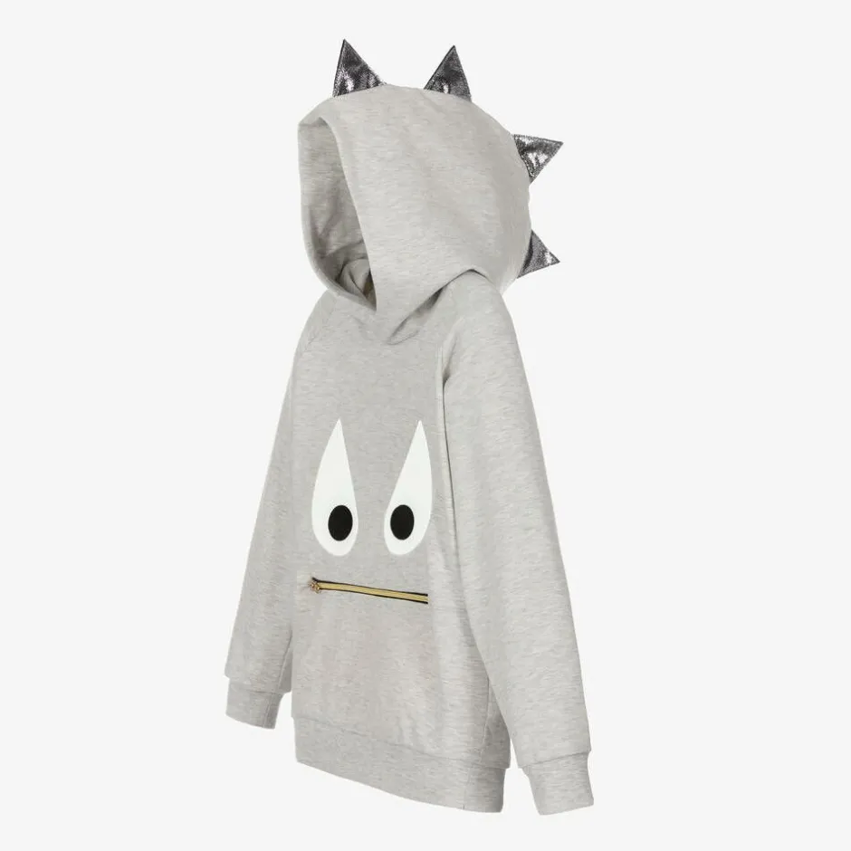 Wauw Capow Grey Marl Monster Hoodie Sale