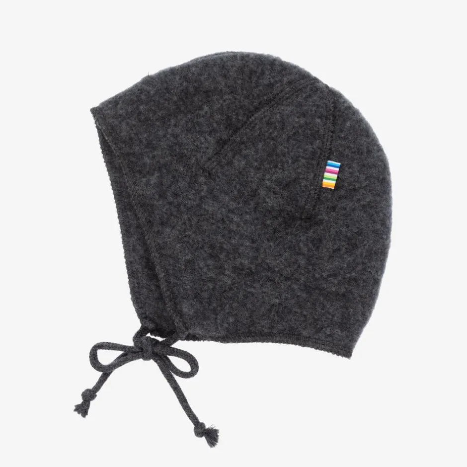 Joha Grey Merino Wool Fleece Baby Bonnet Discount