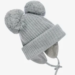 Sätila of Sweden Grey Minnie Double Pom-Pom Hat Outlet