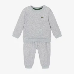 Lacoste Grey Organic Cotton Baby Tracksuit Best