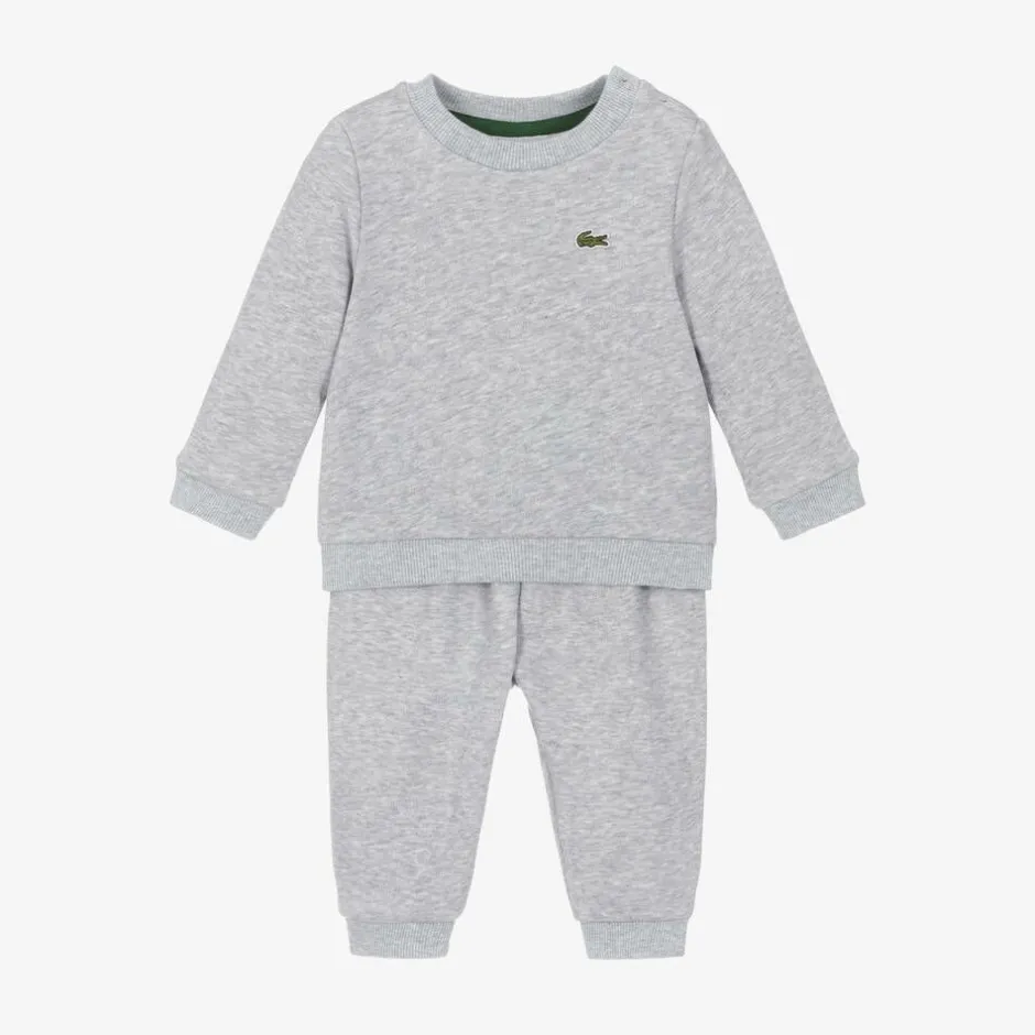 Lacoste Grey Organic Cotton Baby Tracksuit Best