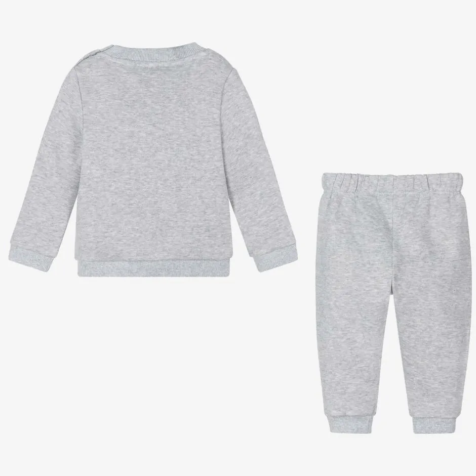 Lacoste Grey Organic Cotton Baby Tracksuit Best