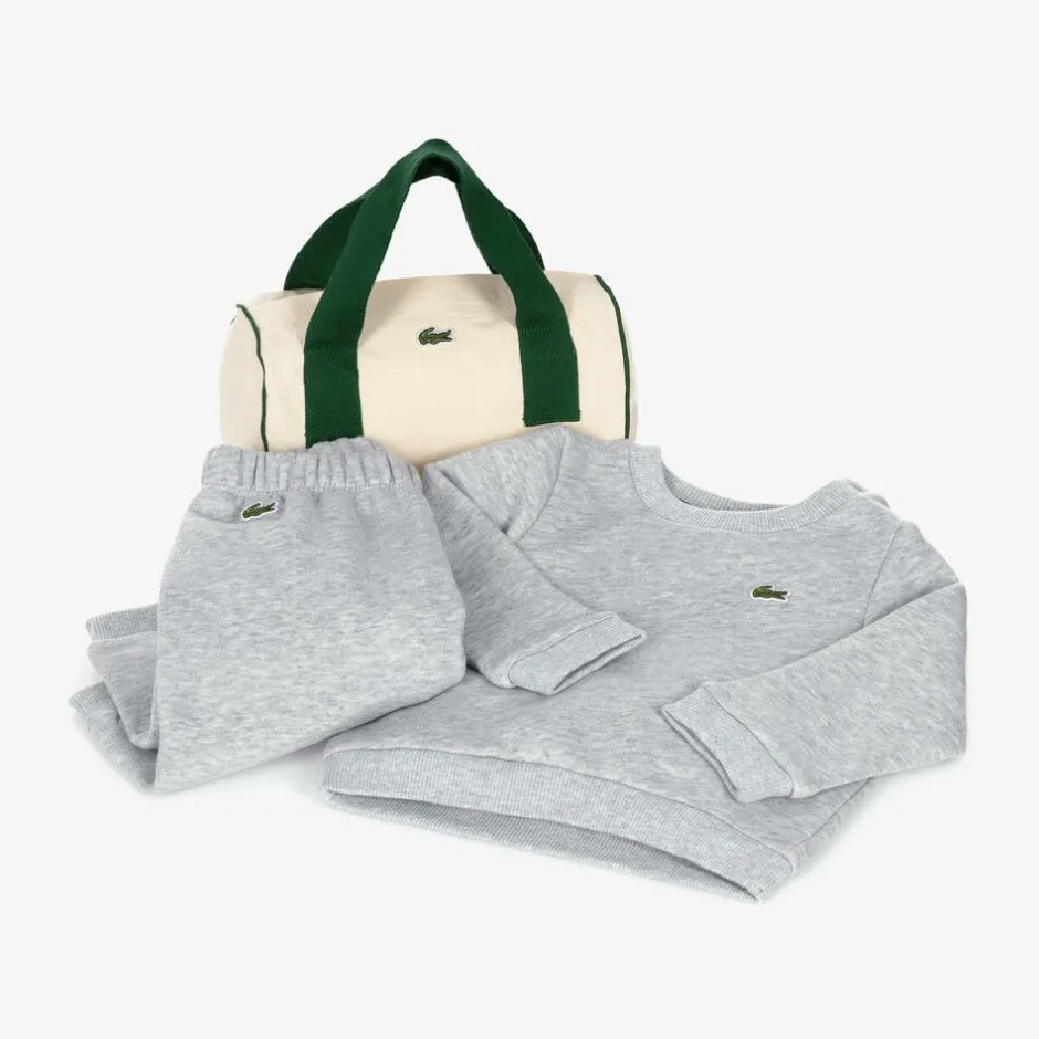 Lacoste Grey Organic Cotton Baby Tracksuit Best