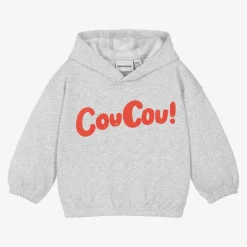Mini Rodini Grey Organic Cotton CouCou Print Hoodie Best
