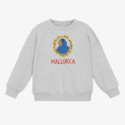Mini Rodini Grey Organic Cotton Parrot Sweatshirt Discount