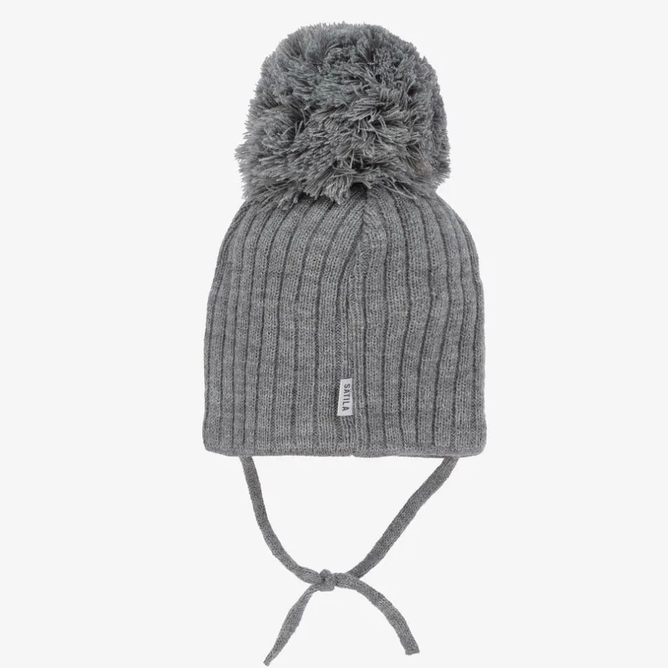 Sätila of Sweden Grey Park Large Pom-Pom Hat Hot