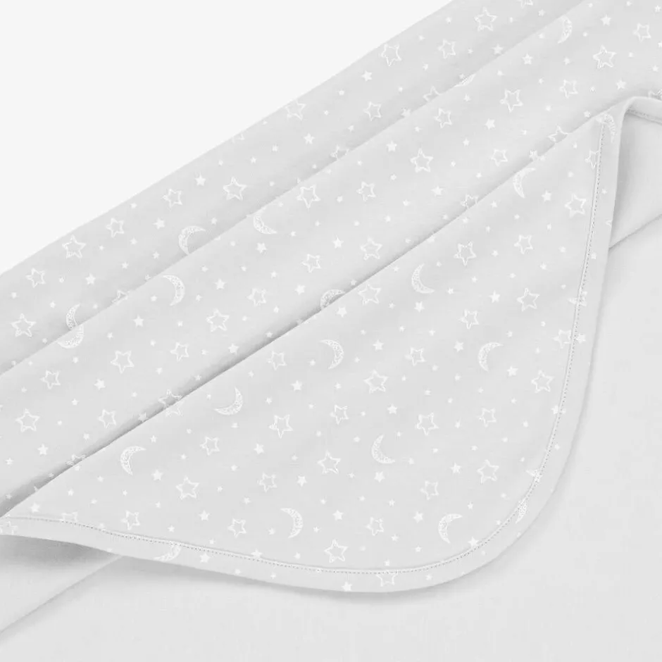 Kissy Kissy Grey Pima Cotton Crescent Moonlight Blanket (73cm) Outlet