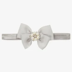 Cute Cute Grey Ribbon Bow Headband