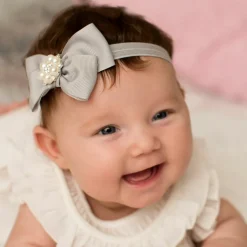Cute Cute Grey Ribbon Bow Headband