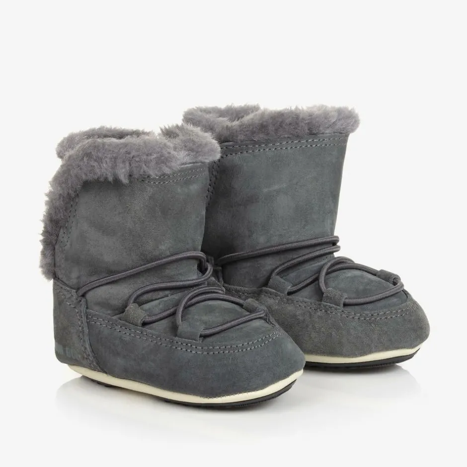 Moon Boot Grey Suede Baby s Hot
