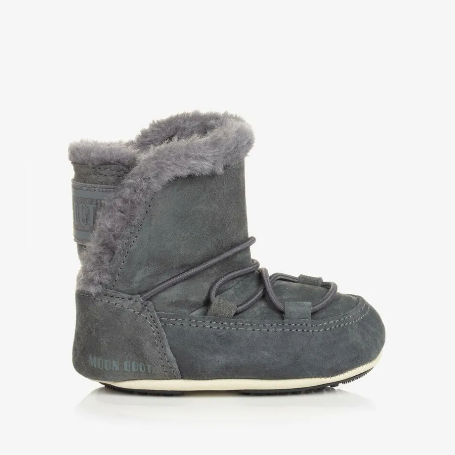 Moon Boot Grey Suede Baby s Hot