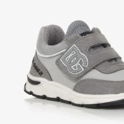 Dolce amp; Gabbana Grey Suede Leather & Mesh Baby Trainers Best