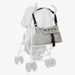 Moschino Baby Grey Teddy Bear Logo Changing Bag (30cm) Sale