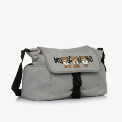 Moschino Baby Grey Teddy Bear Logo Changing Bag (30cm) Sale