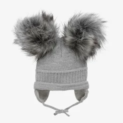 Sätila of Sweden Grey Tindra Double Pom-Pom Hat Best