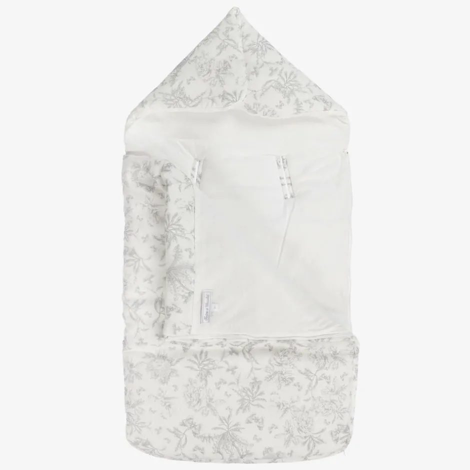 Tartine et Chocolat Grey Toile De Jouy Cotton Nest (81cm) New