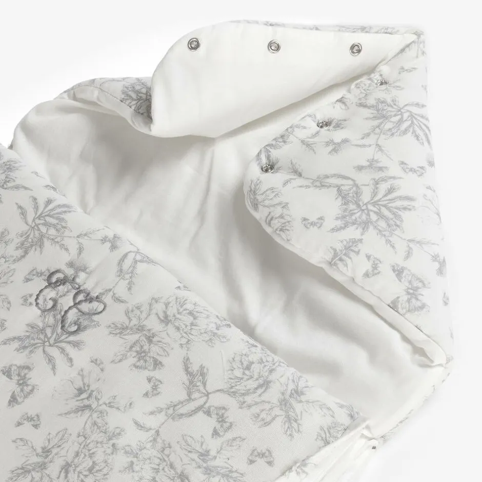 Tartine et Chocolat Grey Toile De Jouy Cotton Nest (81cm) New