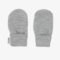 Sätila of Sweden Grey Trixie Knitted Baby Mittens Discount