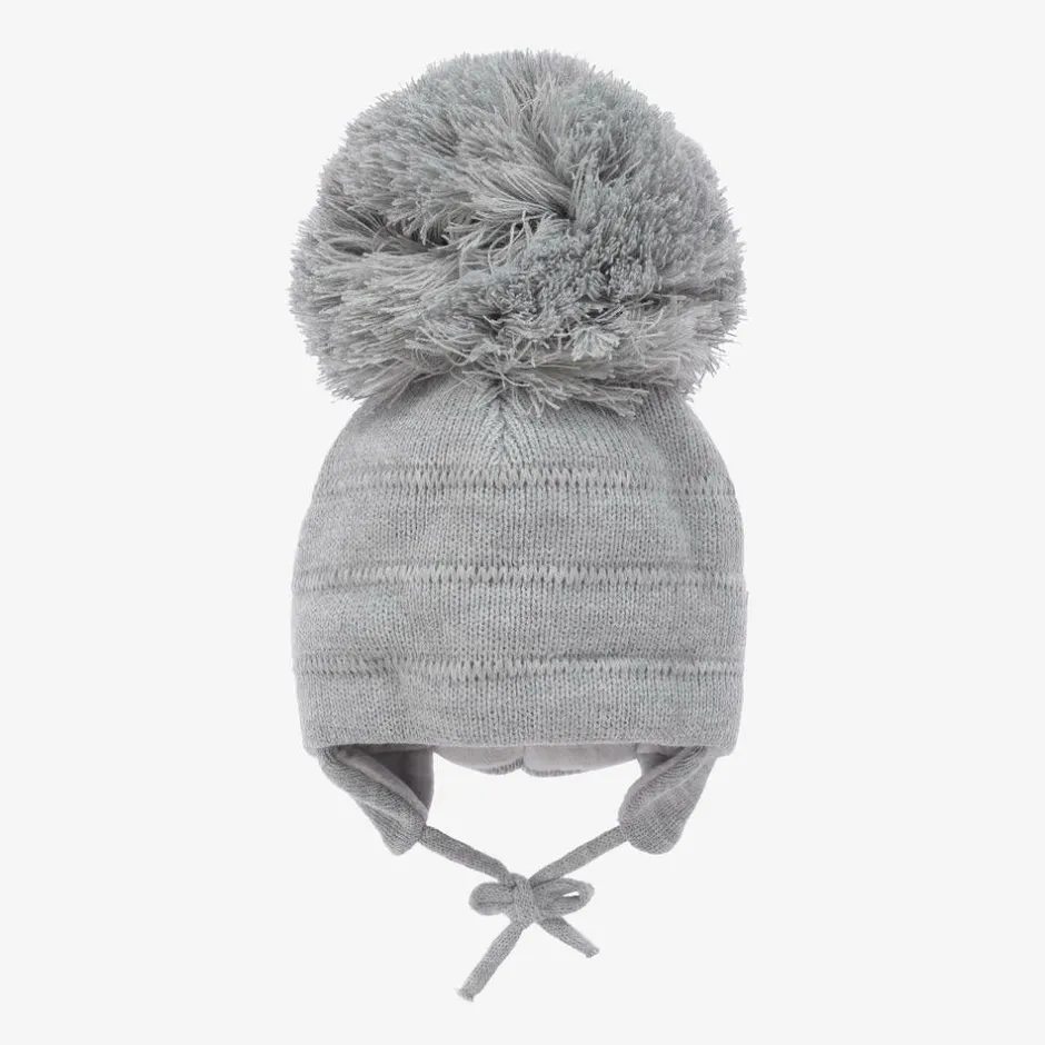 Sätila of Sweden Grey Tuva Giant Pom-Pom Hat Online