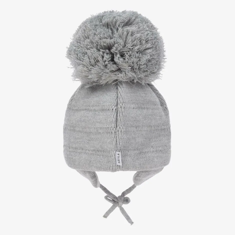 Sätila of Sweden Grey Tuva Giant Pom-Pom Hat Online