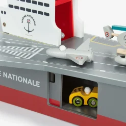 Vilac Grey Wooden Aircraft Carrier Toy (54cm) Hot