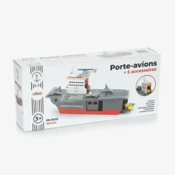 Vilac Grey Wooden Aircraft Carrier Toy (54cm) Hot